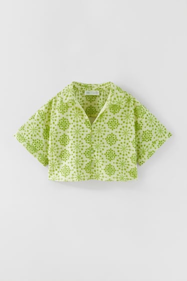 SWISS EMBROIDERY CUT OUT SHIRT