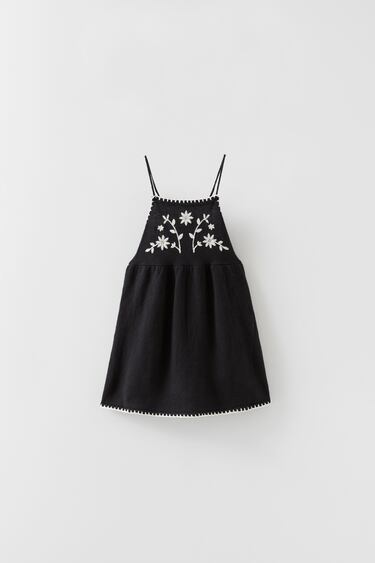 EMBROIDERED KNIT DRESS