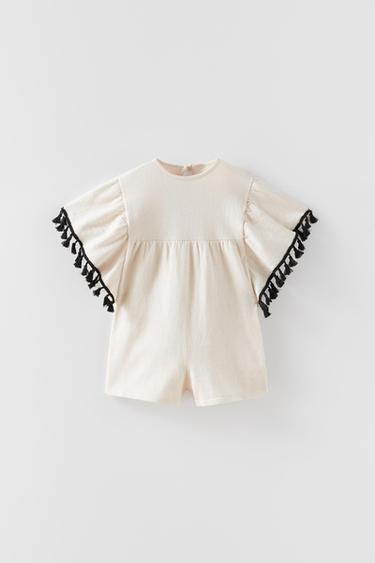 TUTA IN MAGLIA CON NAPPE - Ecrù / Nero | ZARA Italia / Italy