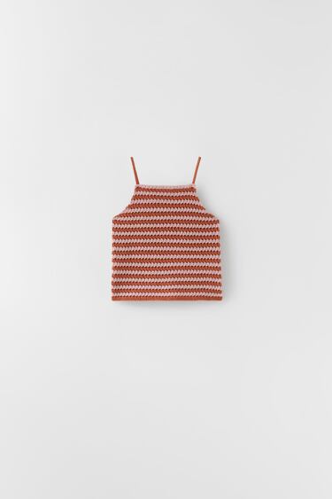 STRIPED CROCHETED TOP