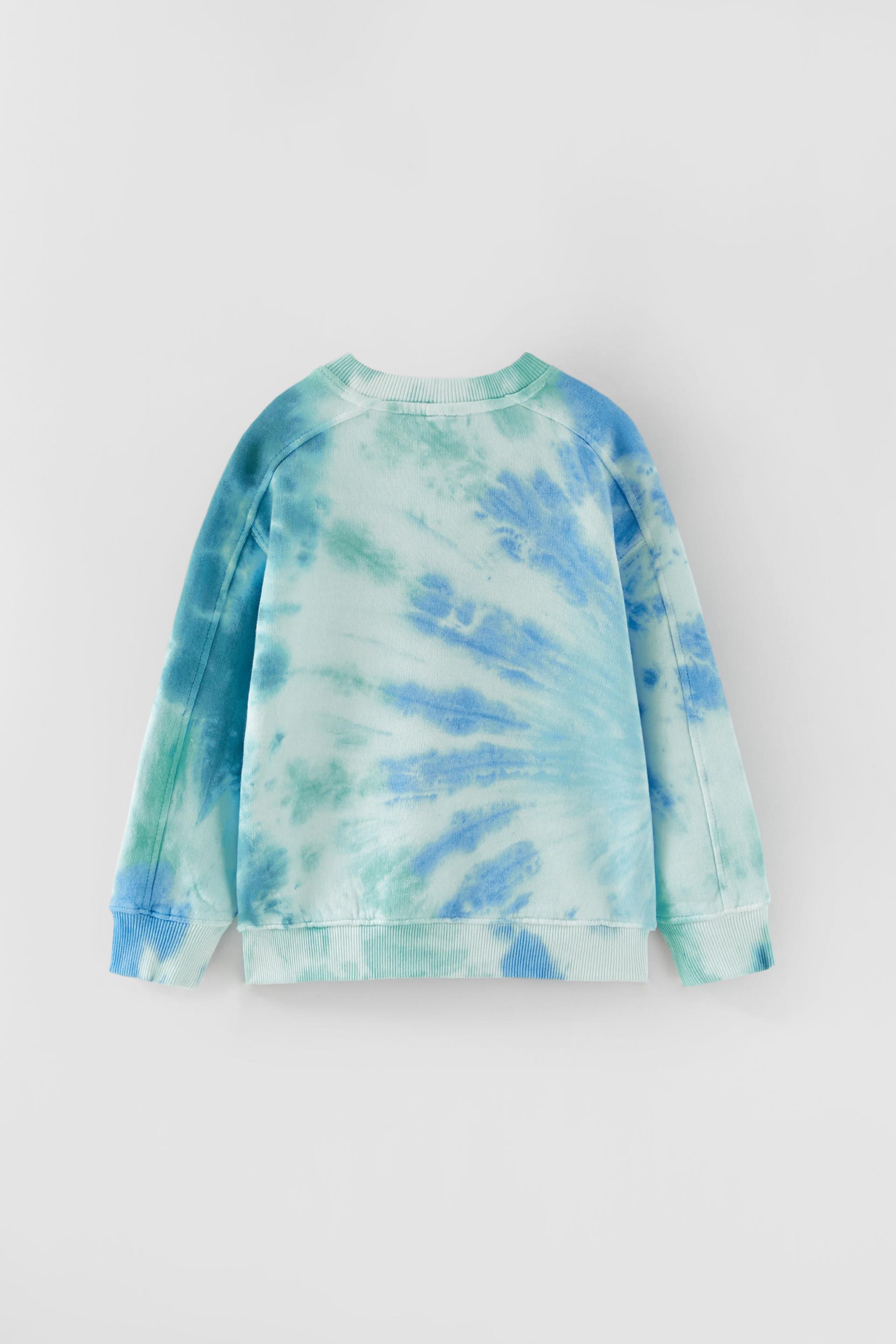 TIE-DYE SWEATSHIRT - Blue | ZARA Australia