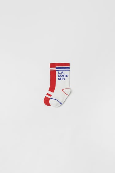 BABY/ TWO-PACK OF TEXT SOCKS