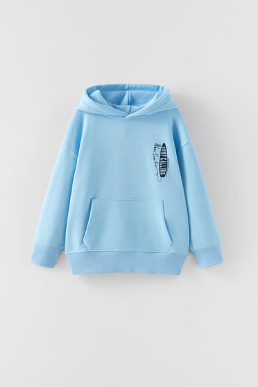 Image 0 of HOODIE WITH SURF LOGO from Zara