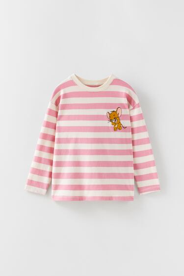 TOM AND JERRY © &™ WARNER BROS FOIL STRIPED T-SHIRT