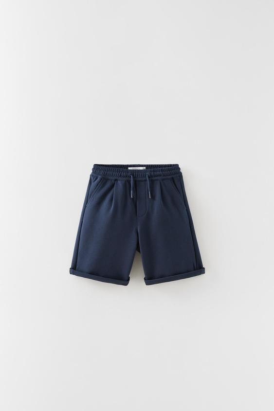 COMFORT LOOSE FIT BERMUDA SHORTS - Navy 