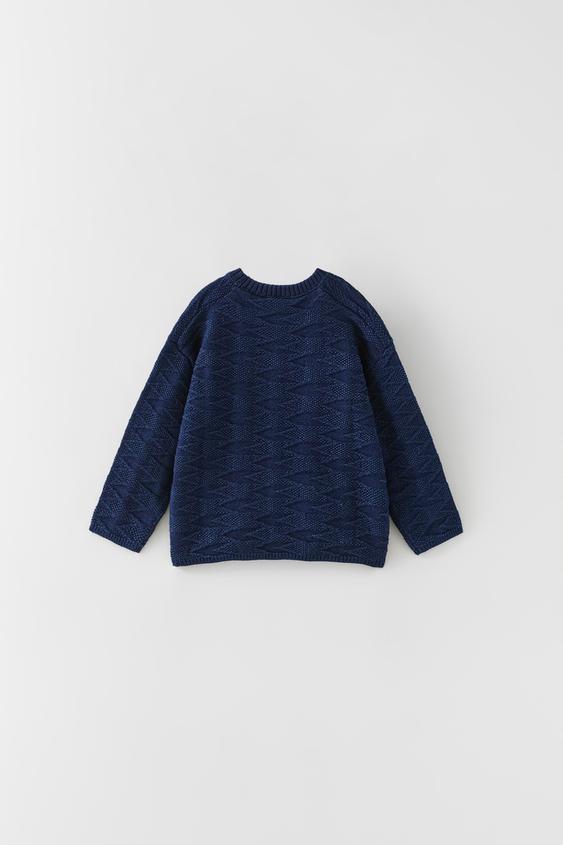 textured knit sweater zara