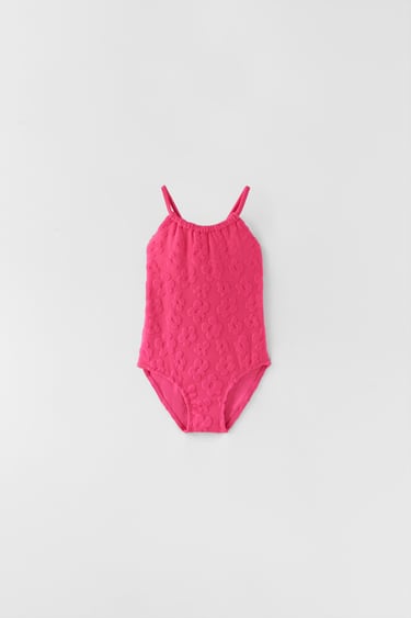 BABY/ FLORAL JACQUARD SWIMSUIT
