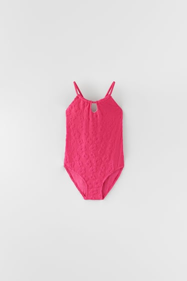 Image 0 of KIDS/ JACQUARD CUT-OUT SWIMSUIT from Zara
