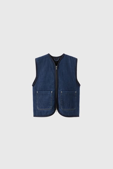 DENIM QUILTED VEST- LIMITED EDITION