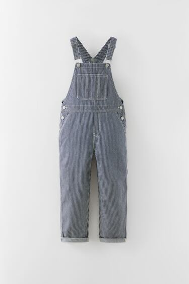 STRIPED DENIM DUNGAREES - LIMITED EDITION