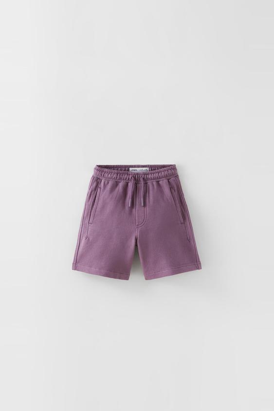 BERMUDA FELPA GARMENT DYED - Viola | ZARA Italia / Italy
