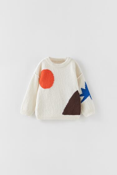 Image 0 of KNIT SWEATER WITH MOTIFS from Zara