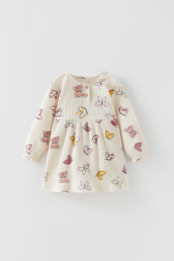 VESTIDO CANALÉ ESTAMPADO - Crudo | ZARA España