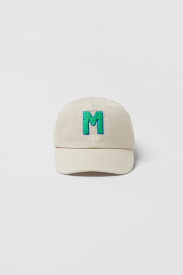 Image 0 of KIDS/CAP WITH TERRY ALPHABET PATCH from Zara