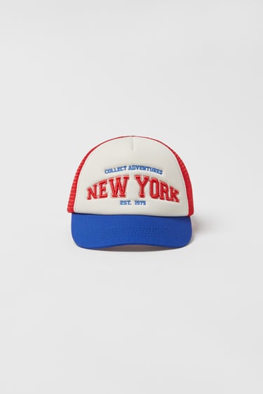 KIDS/ หมวกแก๊ปแต่งตาข่าย NEW YORK