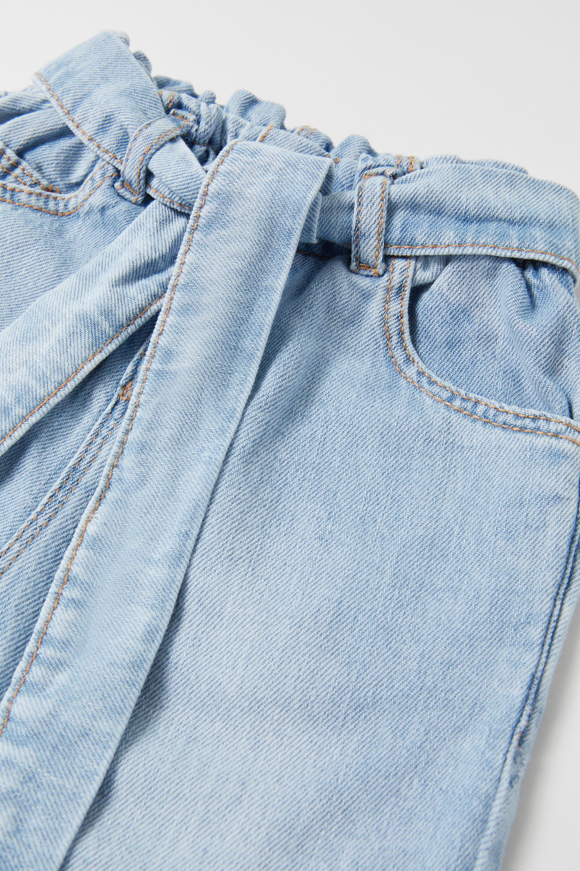 JEANS MIT SCHÄRPE UND TASCHE MIT PAISLEYMUSTER - Hellblau | ZARA  Deutschland / Germany