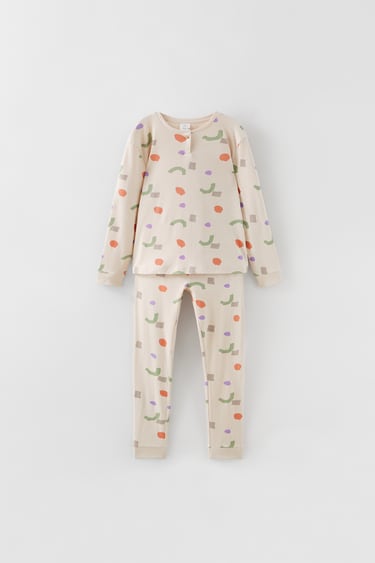 RIBBED SLEEPSUIT WITH STROKES