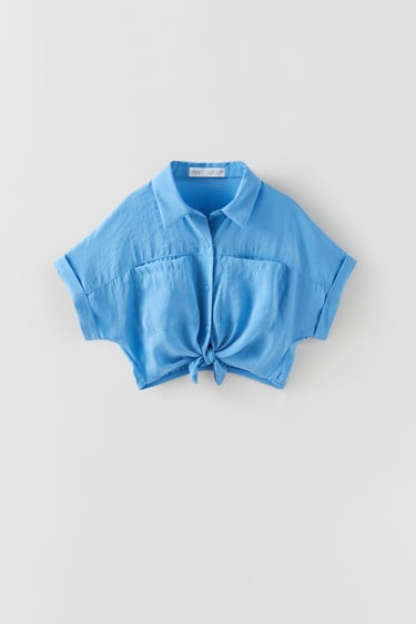 FLOWING SHIRT WITH KNOT DETAIL