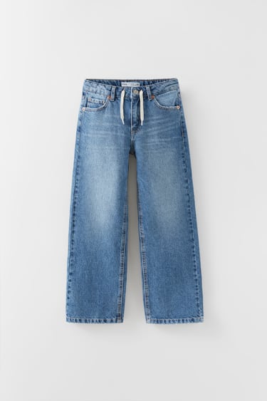 SKATER JEANS WITH DRAWSTRINGS