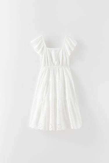 CUT-OUT EMBROIDERED DRESS