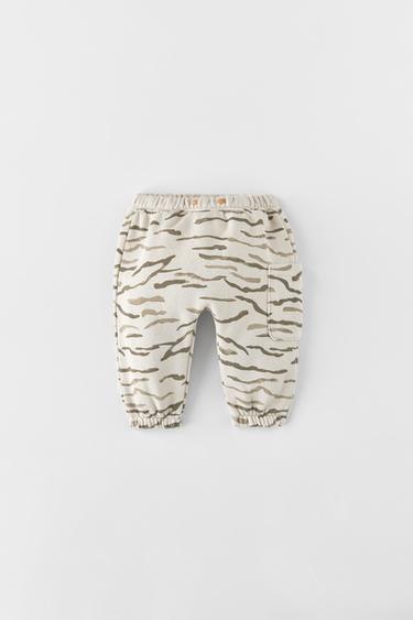 PANTALONI IN FELPA CON ZEBRA - Verde chiaro | ZARA Italia / Italy