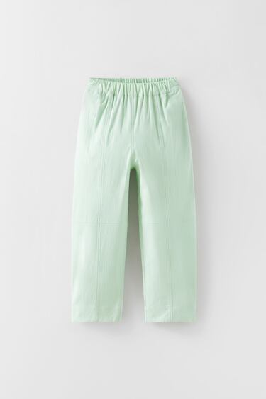 Image 0 of TOPSTITCHED TECHNICAL TROUSERS from Zara