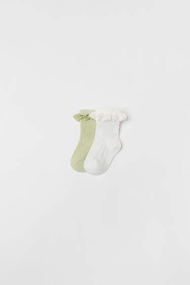 BABY/ PACK DOS CALCETINES PUNTILLA