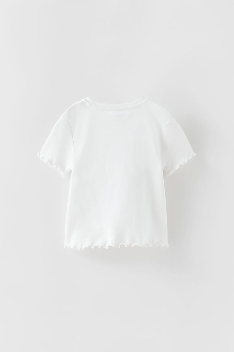 FADED LETTUCE-EDGE T-SHIRT - White 