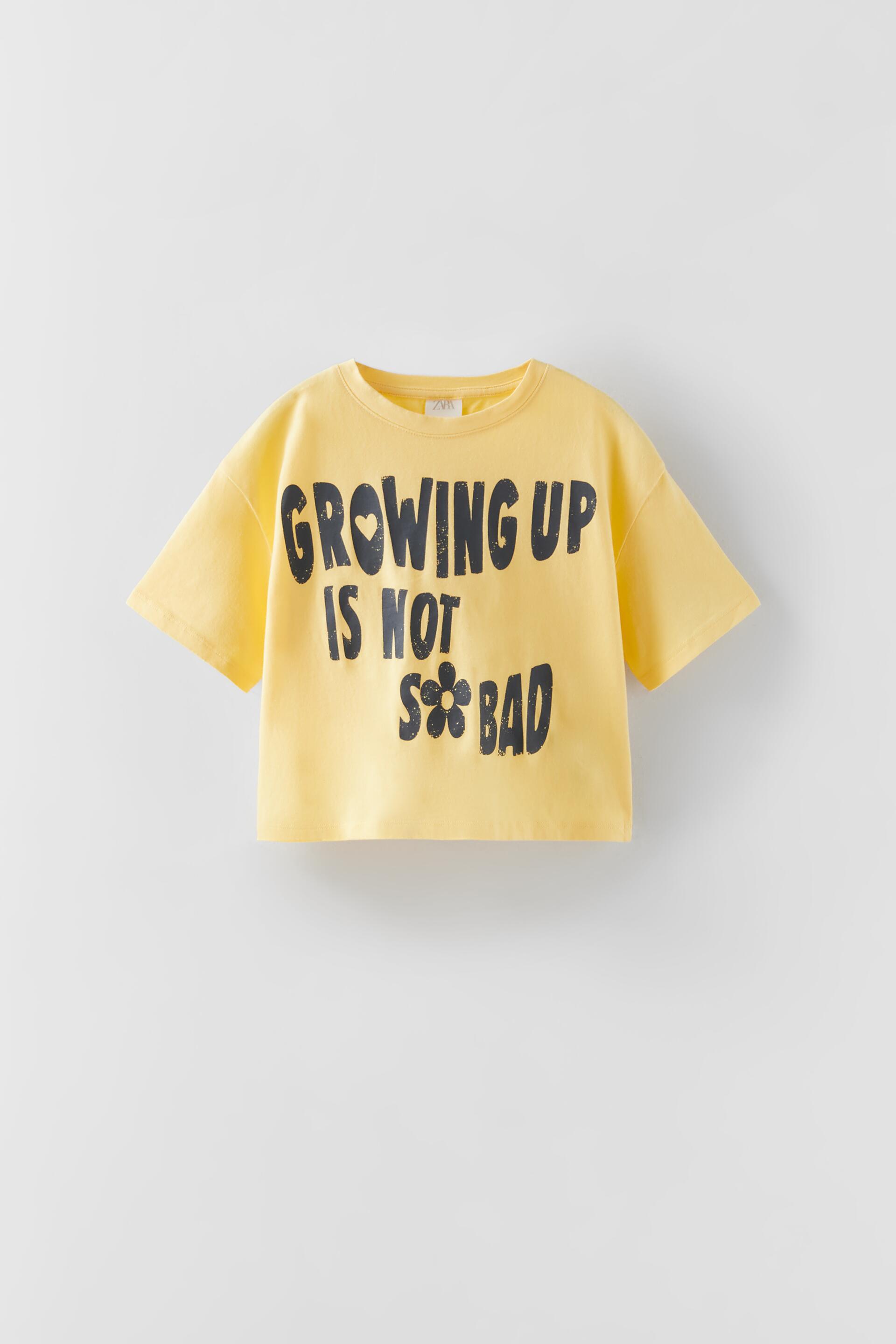 SLOGAN T-SHIRT - Yellow | ZARA United 
