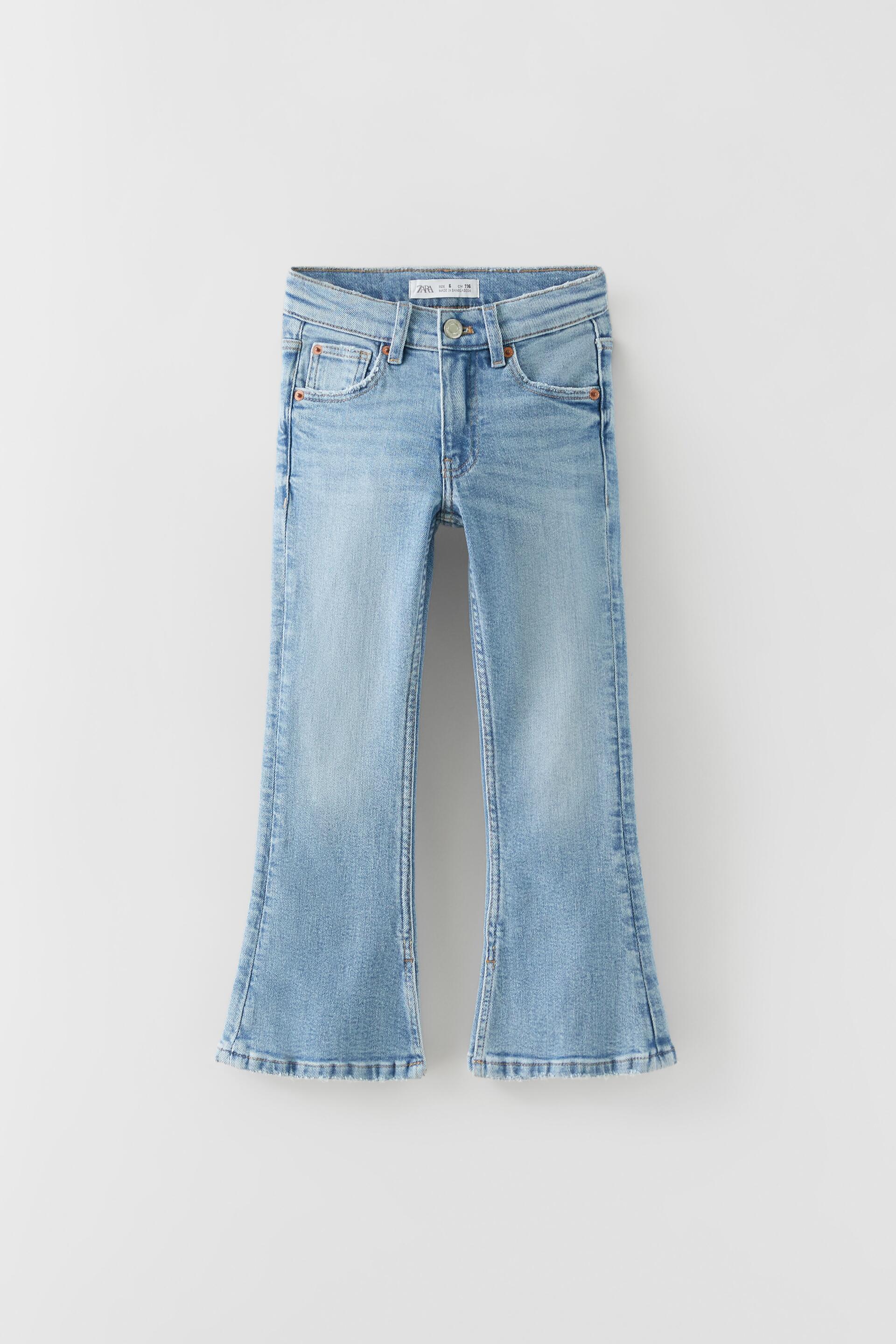 FLARED WASHED JEANS - Light blue | ZARA 
