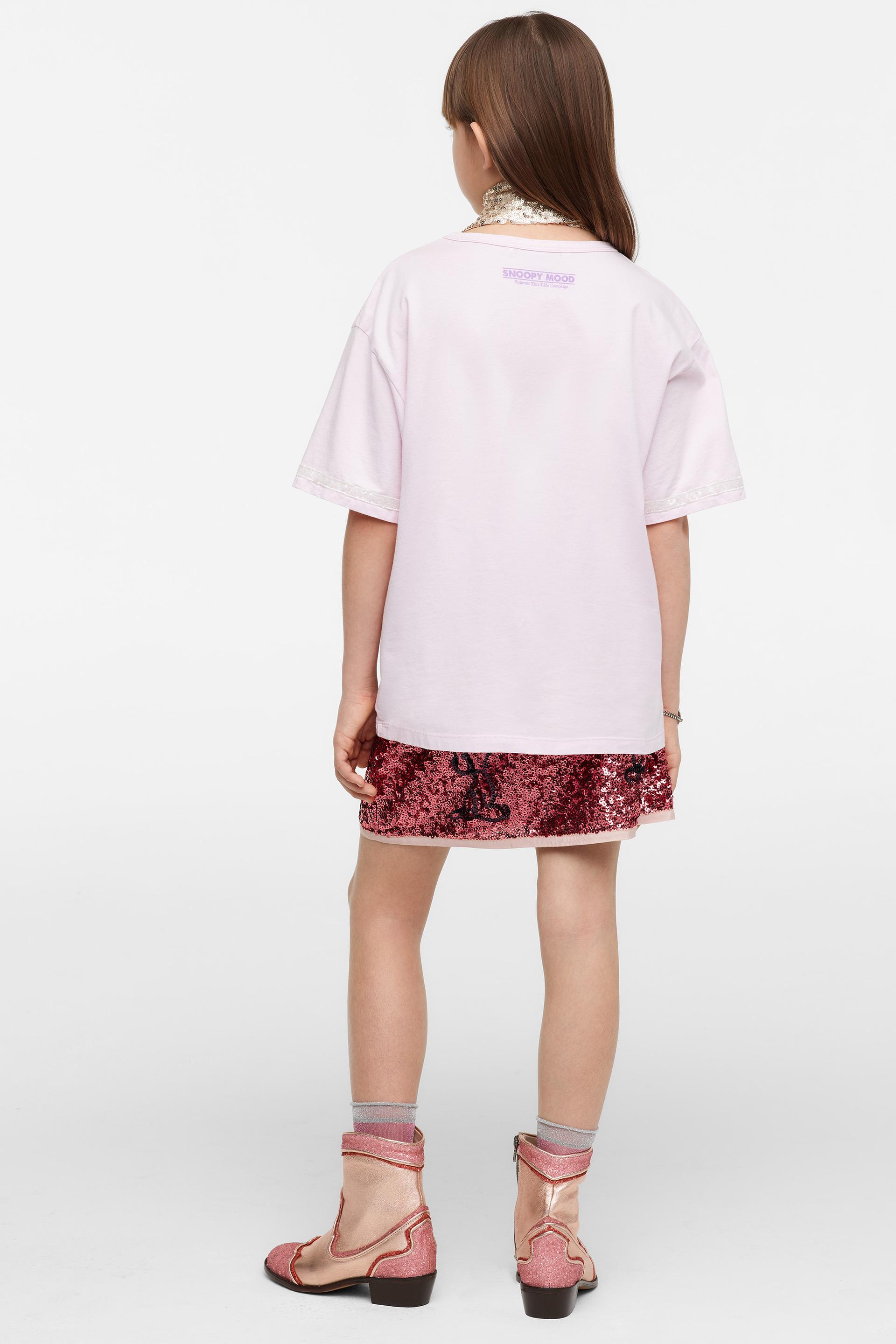 FALDA SNOOPY ® PEANUTS LENTEJUELAS LIMITED EDITION - Rosa | ZARA España