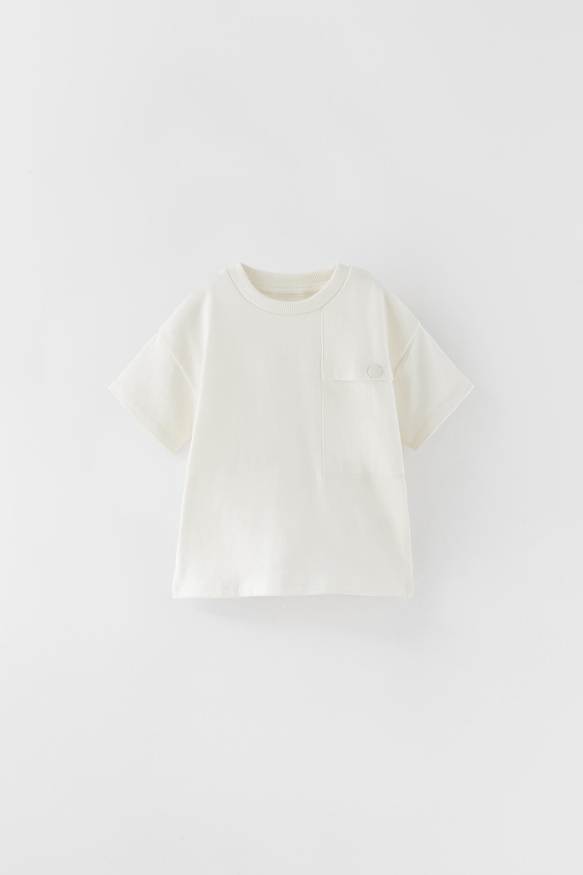 Zara snap button t shirt clearance
