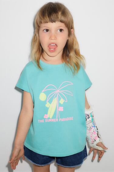 Image 0 of NEON SURF T-SHIRT from Zara