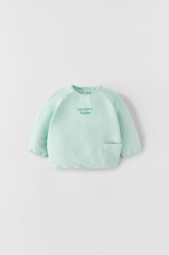 zara slogan sweatshirt