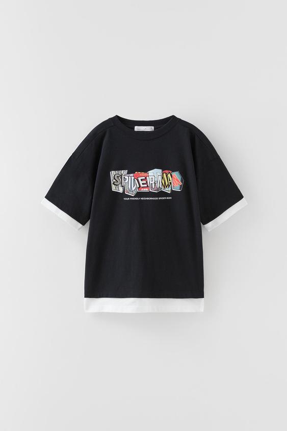 Spider Man C Marvel T Shirt Black Zara United States Spider Man C Marvel T Shirt Black Zara United States