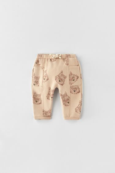 PLUSH TROUSERS WITH RABBIT PRINT