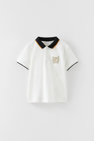 SHIMMERY EMBROIDERED POLO
