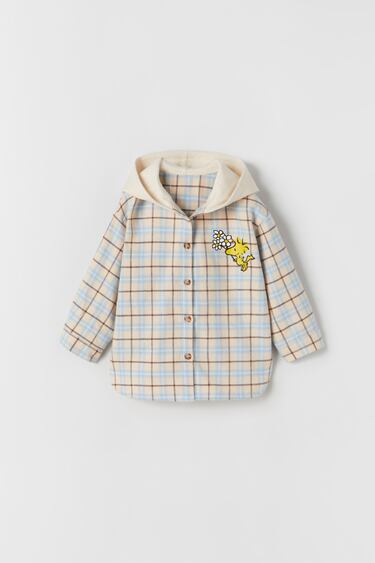 SNOOPY AND FRIENDS® PEANUTS CHECKED OVERSHIRT