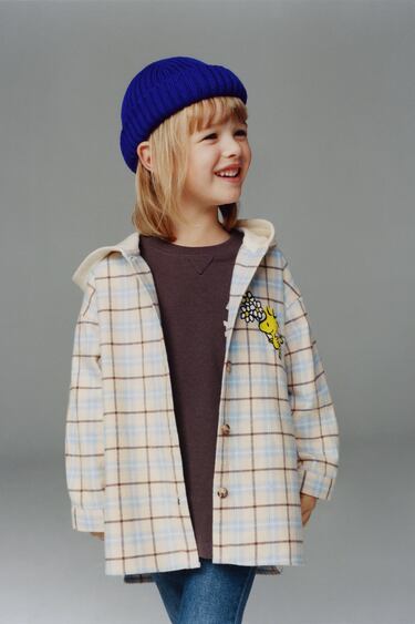 SNOOPY AND FRIENDS® PEANUTS CHECKED OVERSHIRT