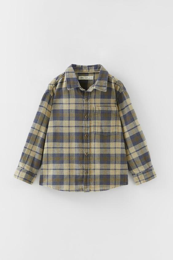tartan blouse zara