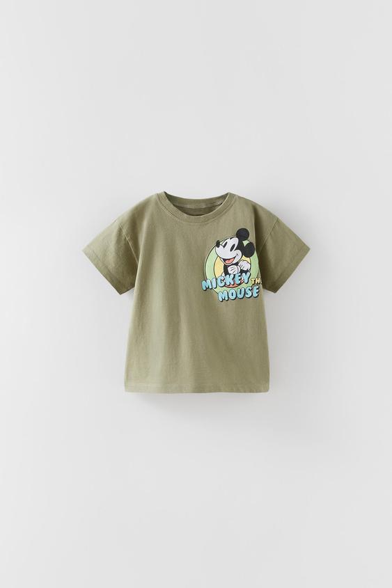 ミッキーマウス C ディズニー Tシャツ カーキ Zara Japan 日本 ミッキーマウス C ディズニー Tシャツ カーキ Zara Japan 日本