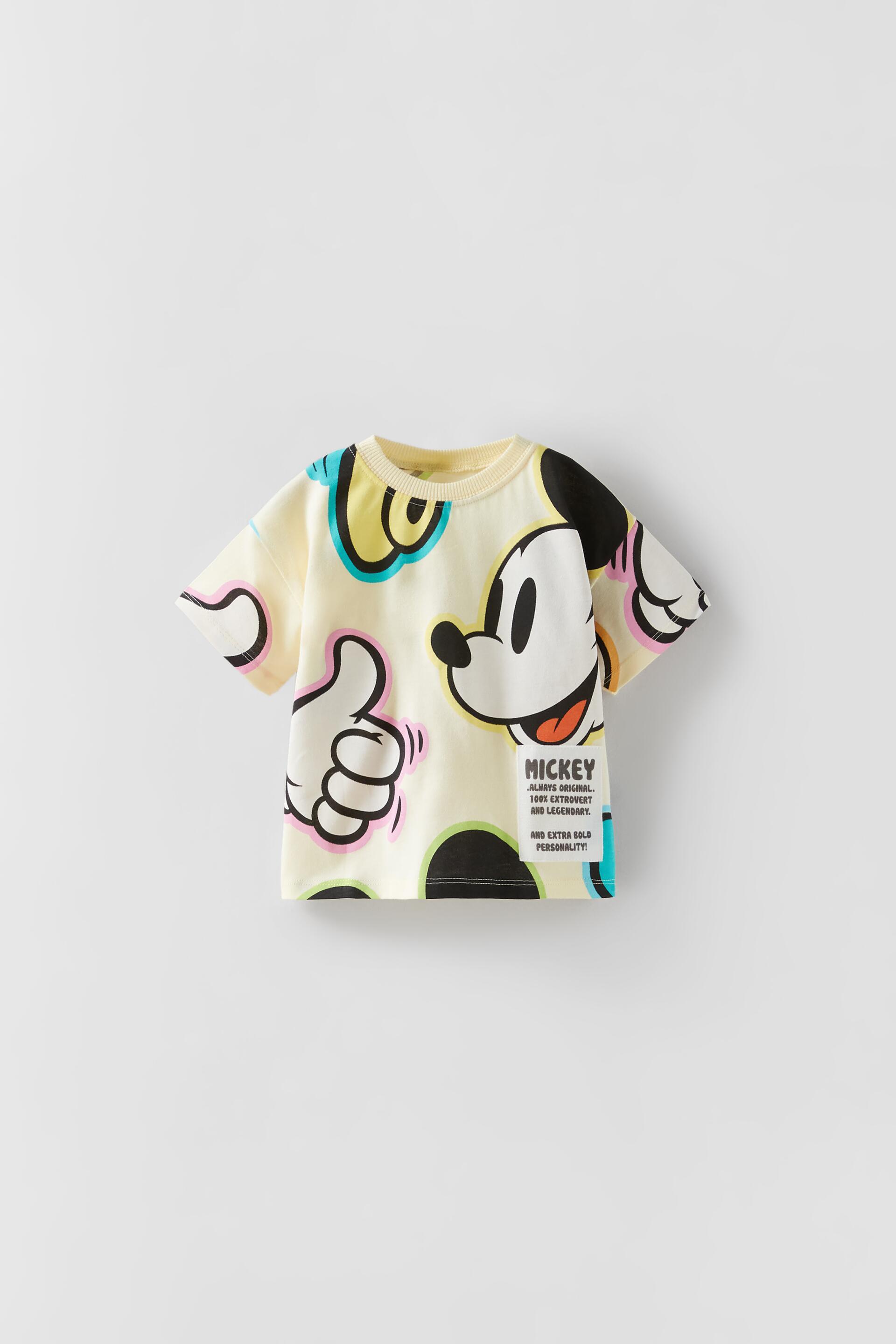 ミッキーマウス C ディズニー Tシャツ ライトイエロー Zara Japan 日本 ミッキーマウス C ディズニー Tシャツ ライトイエロー Zara Japan 日本