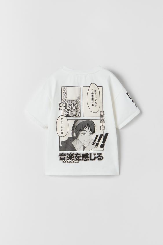 アニメ tシャツ オフホワイト Zara Japan 日本 アニメ tシャツ オフホワイト Zara Japan 日本