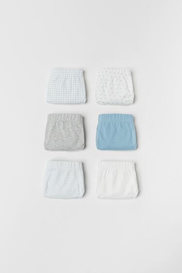 Image 0 of BABY/ PACK OF SIX BRIEFS WITH STRIPES AND STARS from Zara