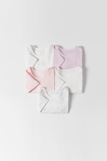 BABY/ FIVE-PACK OF SWALLOW BODYSUITS