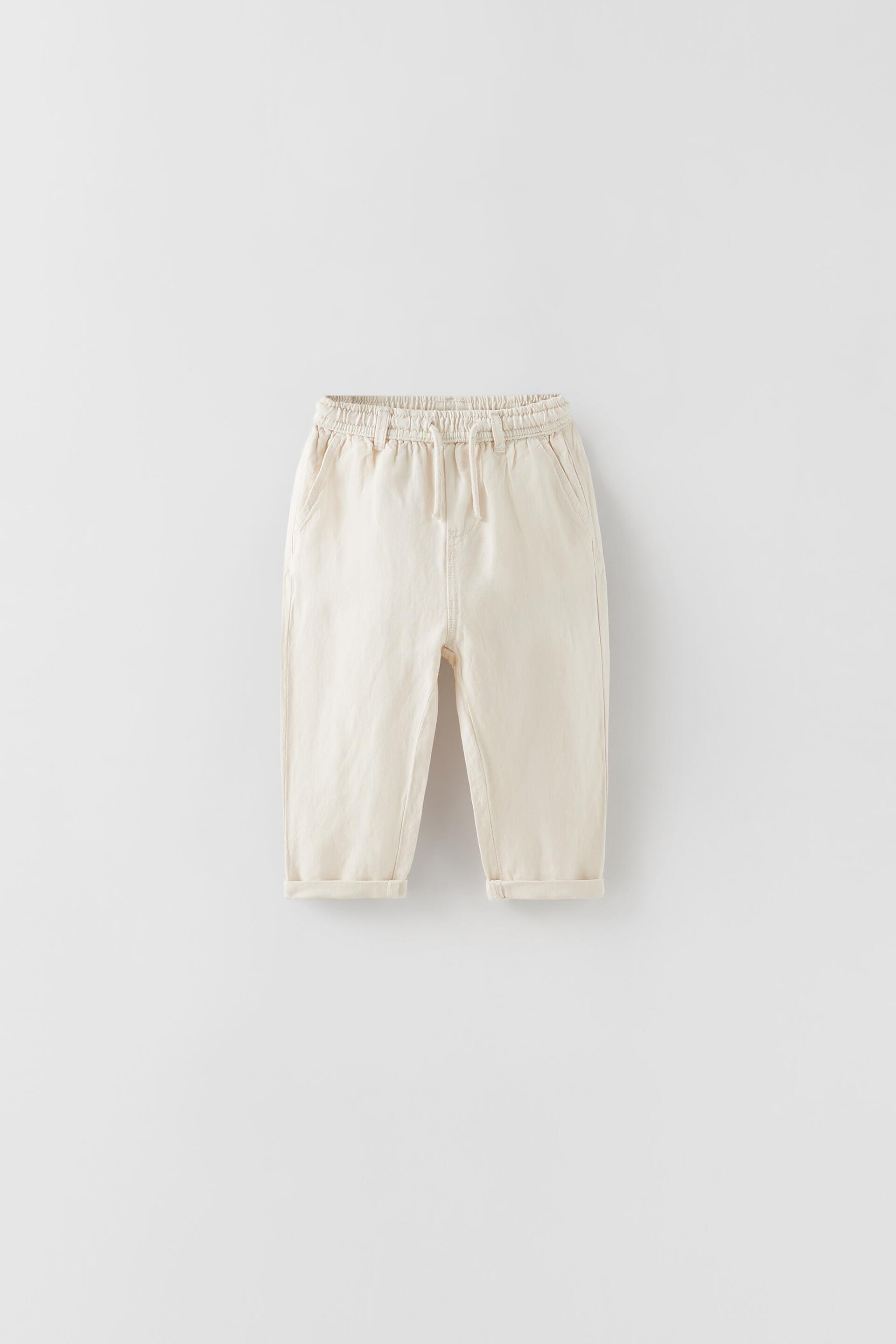 PANTALONI MORBIDI CON LINO - Naturale | ZARA Italia / Italy