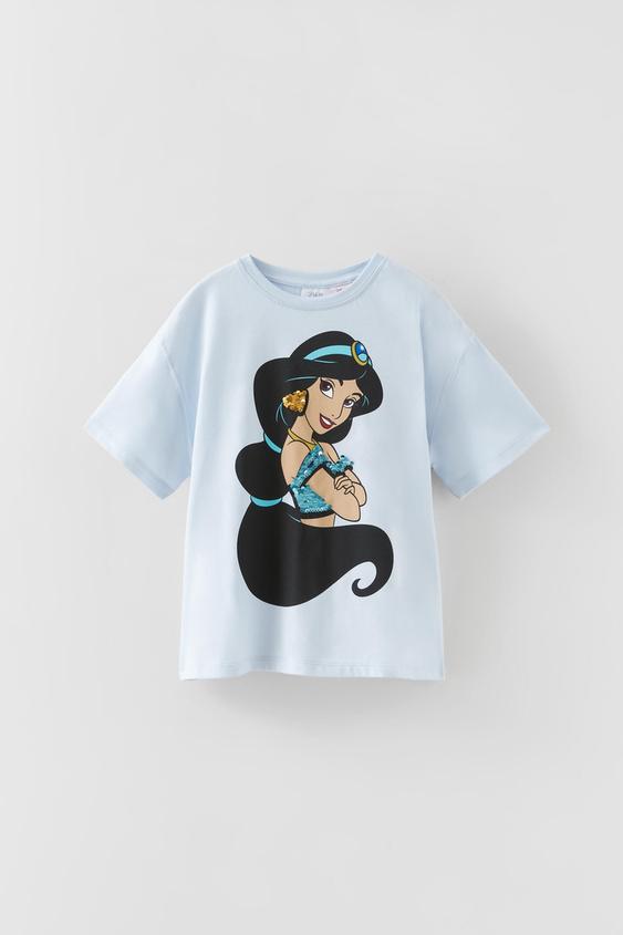 Jasmine Aladdin C Disney T Shirt Blue Zara United States Jasmine Aladdin C Disney T Shirt Blue Zara United States