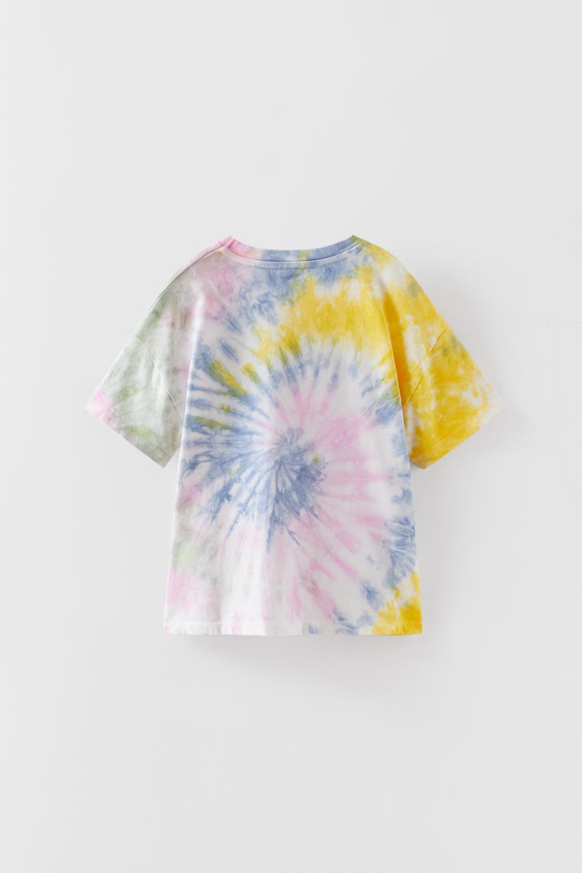 CAMISETA TIE DYE ESPIRAL Multicolor ZARA Espana