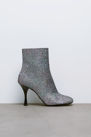 GLITTER ANKLE BOOTS