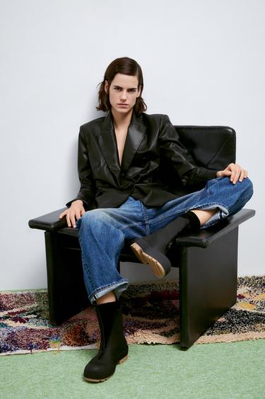 zara front zip boots